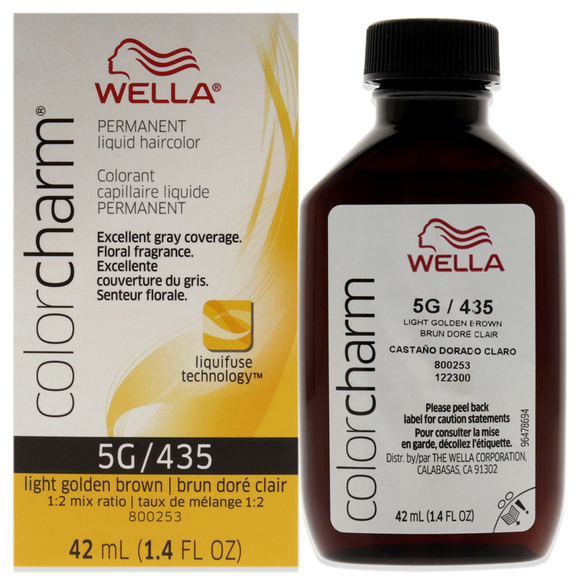 Color Charm Permanent Liquid Haircolor - 435 5G Light Golden Brown - Picture 1 of 6